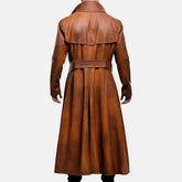 Varello Cowboy Full Length Leather Duster Coat